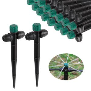 Lot De 30 éMetteurs D'Irrigation Pour Tuyau D'Arrosage De 1/4"", RéGlable à 360 °, Goutte-à-Goutte Sur Piquet De 6,5"" Pour SystèMe D'Irrigation De Jardin - Neuf