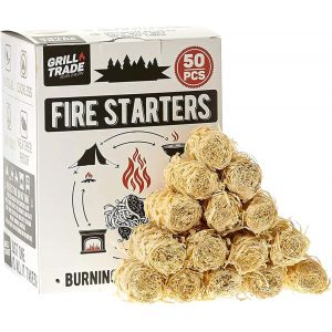 Ulteronixshop-Allume-Feux 50 pcs | Allume-Feux naturels, po&ecirc;le &agrave; Bois, Feux de Camp, puits &agrave; feu, Barbecue, chemin&eacute;e, Four &agrave; Pizza | Allumecharbon de Bois Tout Temps pour l'int&eacute;rieur/ext&eacute;rieur - Neuf