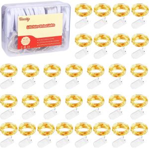 Tianyi-Guirlande Lumineuse À Pile, 1m 10 Led Mini Guirlande Led Fil De Cuivre Fairy Lights Girlande Lumière Pour Décoration Intérieur Chambre, Ambiance Intérieur Maison, Mariage (Blanc Chaud) (30 Piè - Neuf