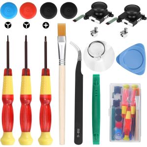 2 Pack 3D Analog Joystick Replacement Joystick for Nintendo Switch Switch OLED Switch Joystick with Screwdriver and Tri-Wing Tweezer Repair Tool Kit 4 ThumbStick - Neuf