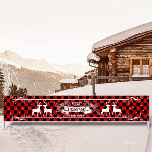 Long Joyeux No&euml;l Banni&egrave;re-300*50 CM-4#, Tissu Affiche Banni&egrave;re de No&euml;l en plein air Jardin, D&eacute;coration de No&euml;l, D&eacute;coration d'Int&eacute;rieur, Table de No&euml;l D&eacute;coration Murale - Neuf
