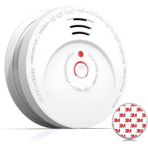 JEXNOVASHOP-D&eacute;tecteur de Fum&eacute;e Pile rempla&ccedil;able, GS506 Alarme Incendie Dur&eacute;e de Vie 10 Ans, Capteur Optique, Conforme &agrave; la Norme europ&eacute;enne EN14604, Lot de 1 - Neuf