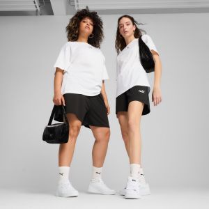 Puma Short 4'' L&eacute;ger &Agrave; Taille Haute Taille Et Logo N&deg; 1 Logo Ess Femme, Noir, Xxl - Neuf