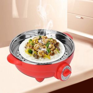 Poêle électrique multifonction 6 L, marmite, barbecue, friture, cuisine, gril, prise AU - Neuf