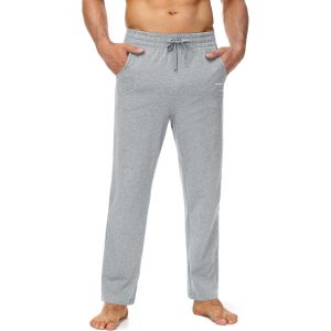 Femmes Joggers Coton Yoga Sport Pantalon Taille Haute Formation Longue Course Avec Poches - Fond Ouvert - Neuf