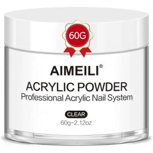 Poudre Acrylique Transparente 60g - 3 En 1 Acrylique Ongles Poudre Professionnel Pour Extensions D'ongles, Sculpture Sur Ongles 3d, Collage De Strass - Pas Besoin De Lampe &Agrave; Ongles - Neuf