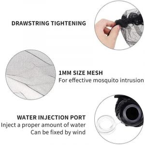 Parapluie Table &Eacute;cran Patio Ext&eacute;rieur Anti Moustique Couverture De Moustiquaire Avec Fermeture &Eacute;clair Et Tube D'eau Rideau D'auvent En Maille R&eacute;glable Nouveau - Neuf