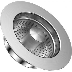 Jgd-Bouchon Evier Cuisine, 3 En 1 Filtre Evier, Universel Bouchon Panier Pop-Up, Acier Inoxydable Sink Drain Strainer, Bouchon De Vidange Pour Cuisine Un Trou D'&eacute;vier De 75-82 Mm - Neuf