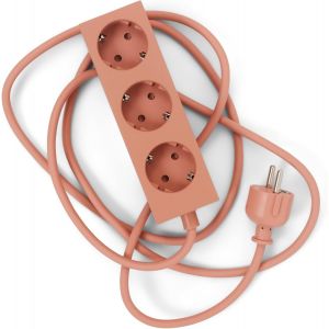 Power Bar 5 M Power Strip With Magnetic Bottom (Pink) - Practical And Stylish 3 Magnetic Sockets - Triple Magnetic Socket - Power Strip 3-Way - Neuf