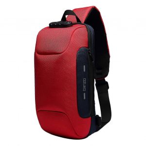 Sac bandoulière homme outdoor, sac de poitrine en tissu Oxford imperméable, sac de poitrine tendance et antivol - Neuf