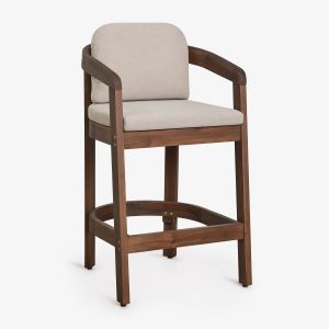 Tabouret De Jardin Haut En Bois D'acacia Uleno Brun Acacia Fonc&eacute; &iquest;65 Cm - Neuf