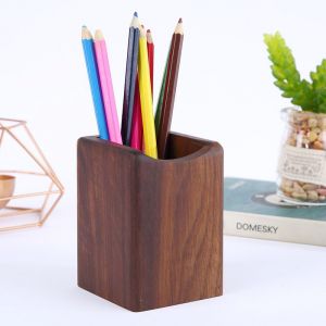 En Bois, Porte-Stylo De Bureau, Du Rangement Pour Le Bureau, En Bois Naturel Porte-Stylo, Boîte De Rangement, Fournitures Pour La Maison, Décoration De Bureau, De L'enseignant De Cadeaux Pour La Fête - Neuf