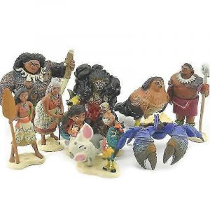 Ensemble de 10 mini-figurines Moana, poupee Moana et poupee Maui Demigod, coffret cadeau pour filles a partir de 3 ans - Neuf