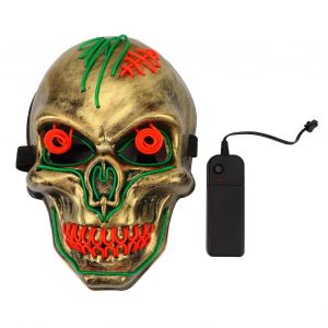 Masque Led Tete De Mort, Source De Lumiere Froide, 3 Modes D'eclairage, Masque Led Avec Bande Elastique, Masque Effrayant Pour Halloween, Unisexe, Pour Fete Costumee - Neuf
