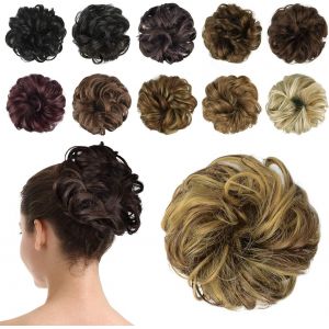 Chignon Postiche Cheveux, Boucl&eacute;s Ondul&eacute;s Extensions Chouchou Grande Postiches Naturel Faux Chignon Synth&eacute;tique Chignon Queue De Cheval Extension Elastique Pour Femme - Neuf