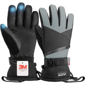 Gants De Ski Et De Neige Pour Homme Et Femme 3m Thinsulate, Gants D'hiver Chauds Pour &Eacute;cran Tactile, Thermiques Et Imperm&eacute;ables Avec Double Poche Pour Le Ski, Le Snowboard, Les Sports - Neuf