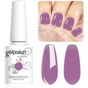 Vernis Semi-Permanent Neutre Transparent,8ml Jelly Orchidée Foncé Vernis À Ongles Gel Naturel French Manucure Nail Art Uv Led Soak Off Gel #L156 - Neuf