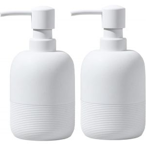 BHHBB-Lot de 2 distributeurs de savon blanc pour salle de bain, pour décoration élégante de salle de bain, distributeur de savon pour évier de cuisine - Neuf