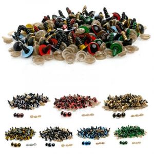 100 Pcs 8-20mm En Plastique Yeux De S&eacute;curit&eacute; Pour Ours En Peluche Poup&eacute;e Animal Marionnette Artisanat Diy_Golden_18mm - Neuf
