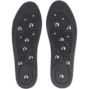 Semelles Magn&eacute;tiques Noires Taille S - Semelles De Massage Respirantes Pour La R&eacute;flexologie Plantaire, Soulagement Des Douleurs Et Acupression, Am&eacute;lioration De La Circulation Sanguine, Fasciite Plan - Neuf