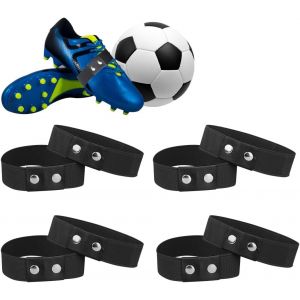 Ytseazn-4 Paires Ruban De Fixation Pour Lacets,Lacets Football,Lacets De Fixation Pour Chaussures De Football Contre Les Boucles Qui Se Détachent,Fixation Indéchirable En Rpet Durable(Noir - Neuf