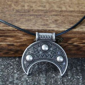 Ancien Slave Lunule Nordique Amulette Femelle Pendentif Fertilité Croissant De Lune Païen Viking Femmes Collier Talisman Bijoux - Neuf