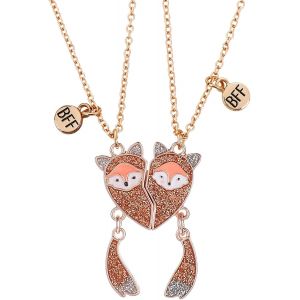 Kal-Collier D'amitié Pour 2 Cadeau Magnétique Assorti Collier D Amitié Pour 2 Filles Ornement Longue Distance Anniversaire Noël Demoiselle D'honneur Cadeau Fille Dames Collier Bff Soeurs - Neuf