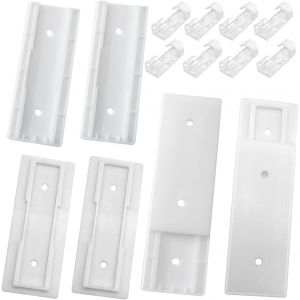 ChenQuanSarl-Lot De 4 Supports De Multipr Auto-Adhésifs Avec 16 Clips De Rangement Transparents Pour Télécommande, Routeur, Bureau, Cuisine, Maison Et Bureau - Neuf