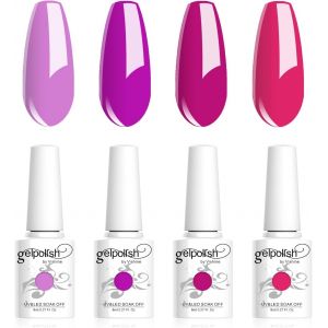 4 Couleurs Vernis Gel Semi-Permanent Transparent Milky White Pink Vernis À Ongles Naturelle Rose Blanc Laiteux Transparent Gelée De Cristal Soak Off Uv Led 8ml - Neuf