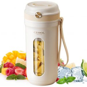 M&eacute;langeur Portable De 350 Ml,Flacon M&eacute;langeur Personnel Avec 10 Lames Et Paille Pour Milkshakes Et Smoothies,M&eacute;langeur Personnel Puissant Pour Bureau,Voyage,Sport,Rechargeable Par Usb - Neuf