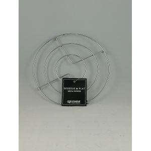 Dessous De Plat En M&eacute;tal Chrom&eacute; Diam&egrave;tre 18 Cm - Neuf