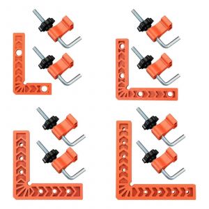 Pince d'angle &agrave; 90 degr&eacute;s Positionnement professionnel Serrage carr&eacute; Carr&eacute; &Eacute;querres de menuiserie pour bo&icirc;tes Armoires Cadres photo - Neuf