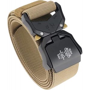 Cauc-Ceintures Homme, Femme Ceinture &Eacute;lastique Jeans Ceinture Tactique Militaire En Toile Nylon Molle Lib&eacute;ration Rapide Boucle Sangle R&eacute;glable Pour Sport Ext&eacute;rieur Pratique Et Durable 1.5 - Neuf