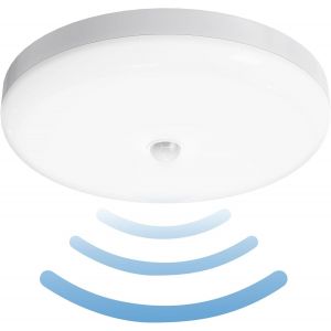 KAL-30W Ip65 Led Plafonnier Avec Capteur De Mouvement Intégré Pour Armoire D'Escalier Balcon Salle De Stockage Sous - Sol Couloir Garage Salle De Bains Cuisine (Ronde) - Neuf