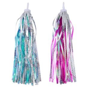 Banderoles De V&eacute;lo Color&eacute;es Pour Enfants - 2 Paires De Rubans De Guidon Pour V&eacute;los Et Trottinettes - Neuf