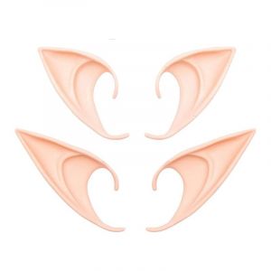 Oreilles d'elfe féerique cosplay - Costume de fête, accessoires de mascarade pour Halloween et Noël (2 paires) - Neuf