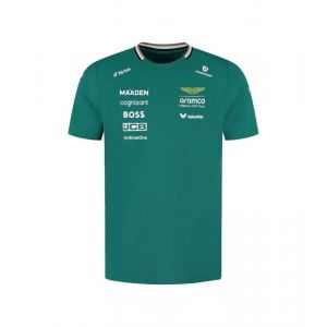 T-Shirt Enfant De L'&eacute;quipe Aston Martin F1 Officiel Formule 1 - Vert - Neuf