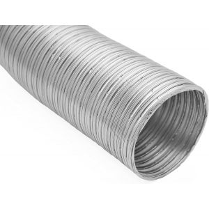 80 mm / 1.5m ¿ Air Ventilation Tuyau flexible en aluminium ¿ Pour VMC Simple et Double Flux Extracteur d'air ventilateur Gaine Grille aeration Climatiseur mobile Sortie d'air chaud et froid - Neuf