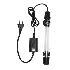 Hjlian Lampe De Sterilisation Uv Pour Aquarium En Verre De Quartz, Submersible, Desinfection De L'eau, Prise Ue 220-240 V, 7 W - Neuf