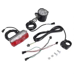 Ensemble De Feux Avant Et Arriere Pour Velo Electrique, Entree 36 V, 48 V, 60 V, Haut-Parleur Integre, Phare Et Feu Arriere Pour Velo Electrique - Neuf