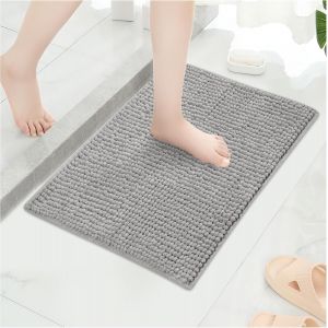 Tapis De Bain Antidérapant Et Absorbant Pour Animal Domestique-Lavable-Pour Cuisine,Entrée,Chambre À Coucher,Intérieur Et Extérieur (Gris,50 X 80 Cm) - Neuf