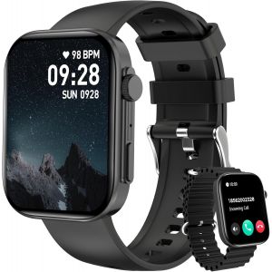 Montre Connectée Femme Avec Appel Bluetooth, 2,01'' Smartwatch¿100 Modes Sportifs Avec Cardiofrequencemetre, Podometre, Sommeil¿Etanche Ip68 Bracelet Connectée Montre Pour Android Ios, Rose - Neuf