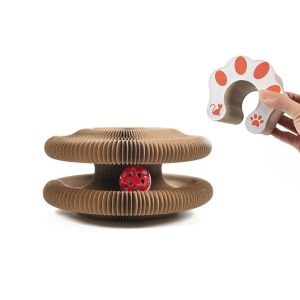 Griffoir Pliable En Carton Pour Chat Avec Tunnel Interactif Et Balle - Neuf