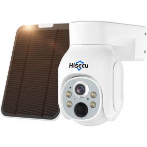 CHECARZHN--NO1-4Mp Ptz Caméra De Surveillance Wifi Extérieure Sans Fil Solaire, Caméra Ip Sur Batteries, Vision Nocturne En Couleur Détection Pir, Alarme Sirène Audio Bidirectionnel, Ip66 Compatible Kit - Neuf