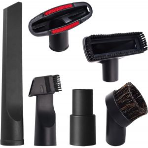 Lot de 6 Accessoires pour Aspirateur Embouts pour Aspirateurs Brosse dAspirateur Universelle Convient Aux Raccords de Tuyau de 32 mm et 35 mm de Diamètre - Neuf