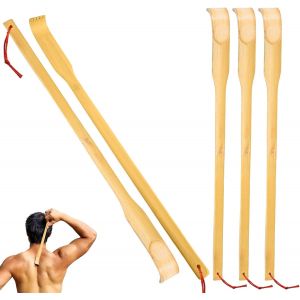 Lot De 5 Gratte-Dos En Bois De Bambou, Avec Long Manche Pour Soulager Imm&eacute;diatement Les D&eacute;mangeaisons, Relaxation Du Corps - Neuf