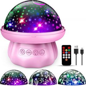Cadeau Fille 3 4 5 6 7 8 Ans, Sir&egrave;ne Licorne Projecteur Ciel Etoile Rechargeable Jouet Fille 3 4 5 6 7 8 Ans Decoration Chambre, 360&deg;Rotation Telecommand&eacute; Veilleuse Enfant Lampe De Chevet - Neuf