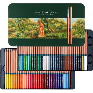Premium Crayons De Couleur Solubles &Agrave; L'eau 72 Couleurs, De La Plus Haute Qualit&eacute;, Pinceau Inclus, Id&eacute;al Pour Les &Eacute;tudiants En Art De Plus De 14 Ans Et Les Professionnels, Cadeau Dans Une - Neuf