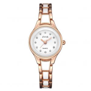Zivok Femmes Luxe Brillant Strass D&eacute;coration Cadran Quartz C&eacute;ramique Acier Ceinture Montre - Neuf