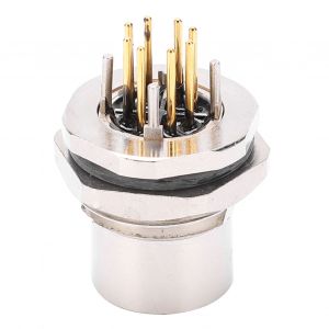 XYONG Connecteur de fil a souder de type X pour panneau de prise jack monte a l'arriere, 8 broches, etanche IP67, M12-F1-S8X - Neuf